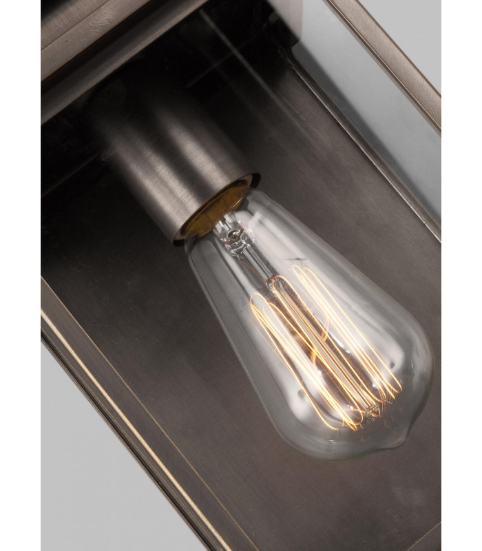 Outdoor 1 Light Wall Lantern, Antique Bronze, IP44, E27