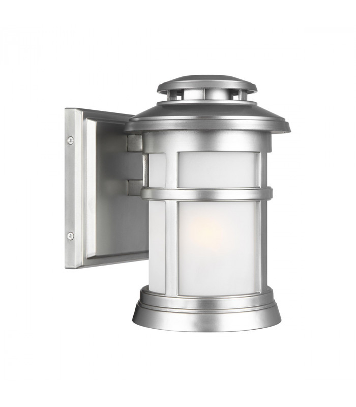 Outdoor 1 Light Wall Lantern, Painted Brushed Steel, IP44, E27