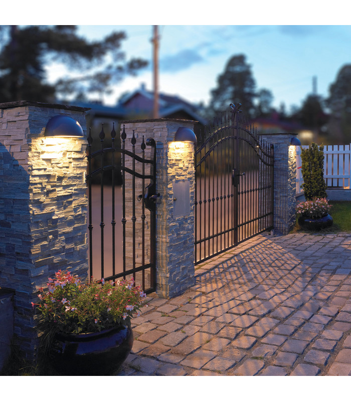 Outdoor Down Wall Light, Graphite, IP65, E27