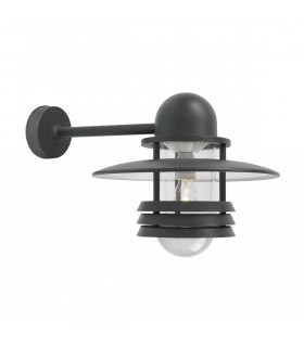 Outdoor Large 1 Light Wall Light, Graphite, IP54, E27