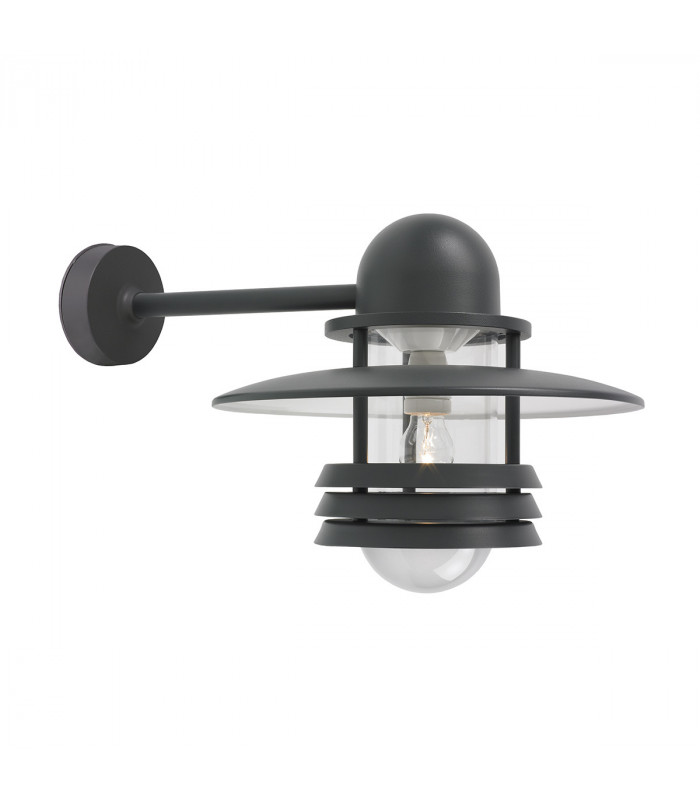 Outdoor Large 1 Light Wall Light, Graphite, IP54, E27