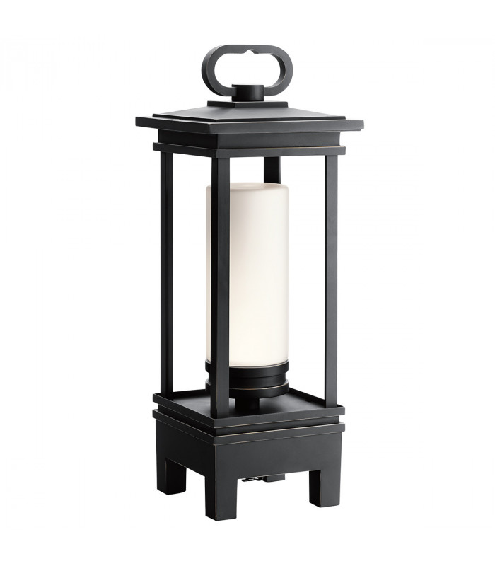 Integrated LED Outdoor Portable Bluetooth Speaker Lantern, UK Plug, Rubbed Bronze, IP44