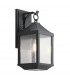 Outdoor 1 Light Medium Wall Lantern, Distressed Black, IP44, E27
