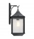 Outdoor 1 Light Medium Wall Lantern, Distressed Black, IP44, E27