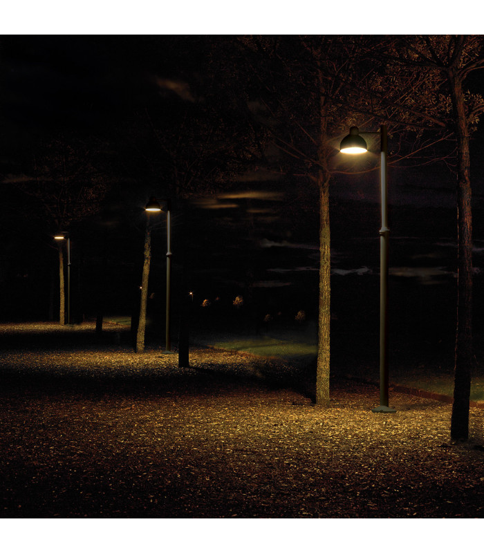 Integrated LED Outdoor 1 Light Lamp Post, Graphite, IP54