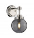 1 Light Wall Light, Polished Nickel, E14