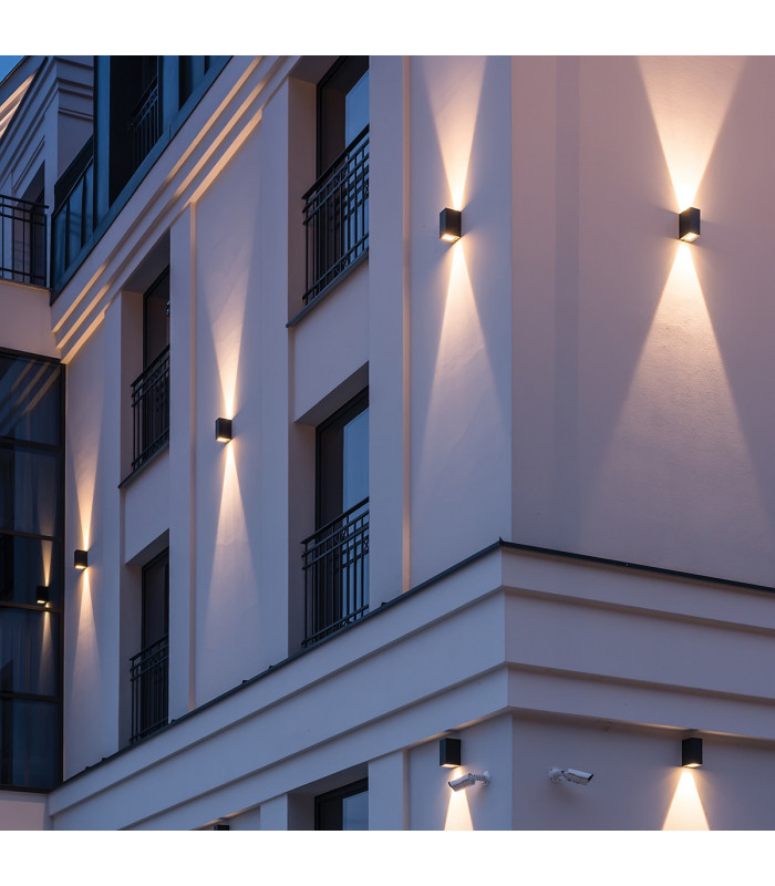 Integrated LED Outdoor 2 Light Up, Down Wall Light Graphite , IP54