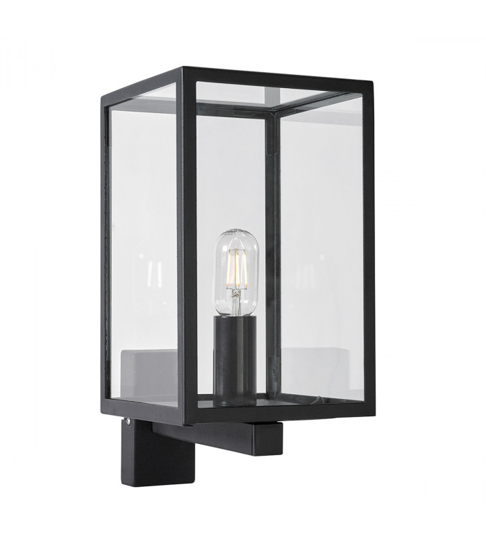 Outdoor Wall Light with Arm, Black, IP44, E27