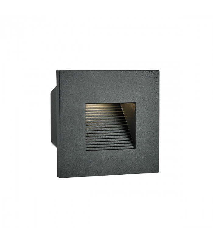 Integrated LED Outdoor Mini LED Recessed Wall Light Graphite , IP65