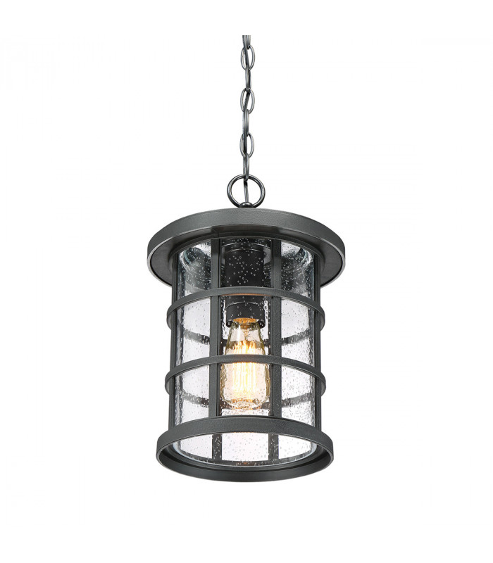 Outdoor 1 Light Chain Lantern, Earth Black, IP44, E27