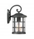 Outdoor 1 Light Medium Wall Lantern, Earth Black, IP44, E27
