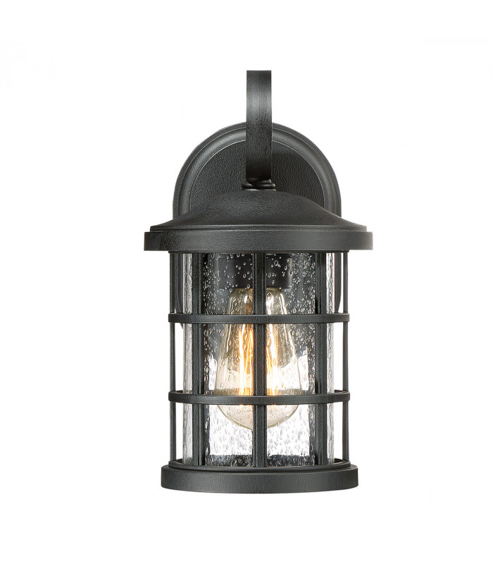 Outdoor 1 Light Small Wall Lantern, Earth Black, IP44, E27