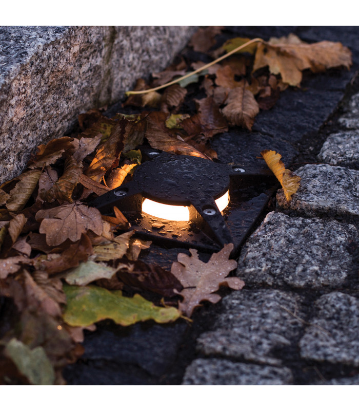 Outdoor Square Recessed Ground Light Black , IP68, GU10 LED