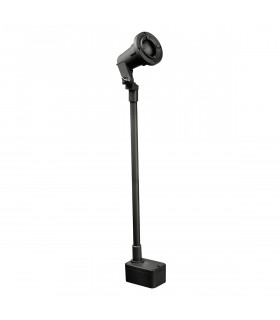 Outdoor 1 Light Long Arm Spot Light, Graphite, IP65, GU10 LED