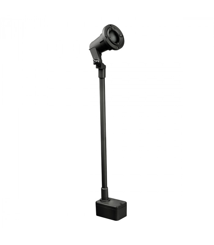 Outdoor 1 Light Long Arm Spot Light, Graphite, IP65, GU10 LED