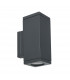 Outdoor 2 Light Up & Down Wall Light, Graphite, IP65, GU10 LED