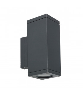 Outdoor 2 Light Up & Down Wall Light, Graphite, IP65, GU10 LED