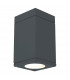 Outdoor 1 Light Down Ceiling Light, Graphite, IP65, GU10 LED