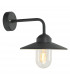 Outdoor 1 Light Dome Wall Lantern Black , IP55, E27