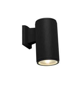 1 Light Wall Porch Light - Black With Clear Glass Diffuser