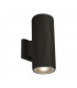 Up Down Wall Porch Light - Black With Clear Glass