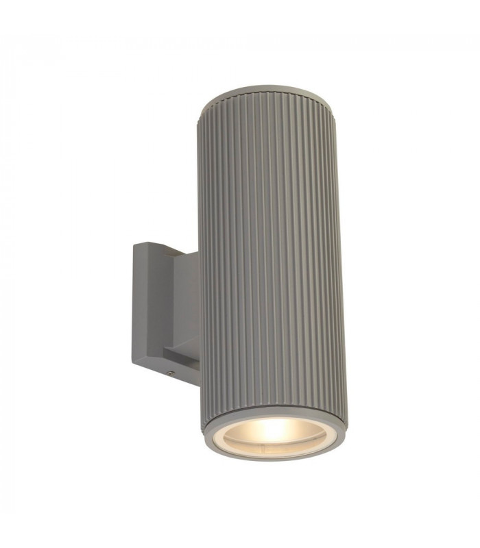 Up Down Wall Porch Light - Grey With Clear Glass