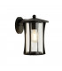 1 Light Outdoor Wall Porch Light - Black With Clear Glass