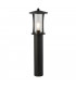 1 Light Outdoor Post (730mm Height) - Black With Clear Glass