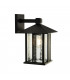 1 Light Outdoor Wall   Porch Light - Black With Water Glass