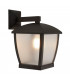 Outdoor Wall Porch Light - Black With Clear Frosted Acrylic Panels