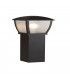 Outdoor Post (730mm Height) - Black With Clear Frosted Panels