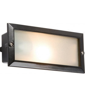 Bricklight with Plain and Louvred Black Cover, IP44, E27