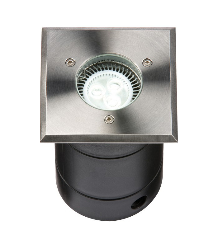 Square Stainless Steel Walkover / Driveover Light, 230V, IP67