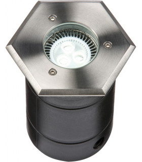 Hexagon Stainless Steel Walkover / Driveover Light, 230V, IP67
