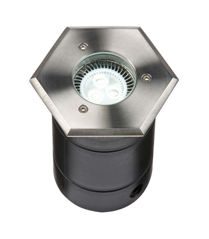 Hexagon Stainless Steel Walkover / Driveover Light, 230V, IP67