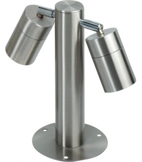 Adjustable Stainless Steel Bollard 260mm, IP65 2 x GU10 35W max.
