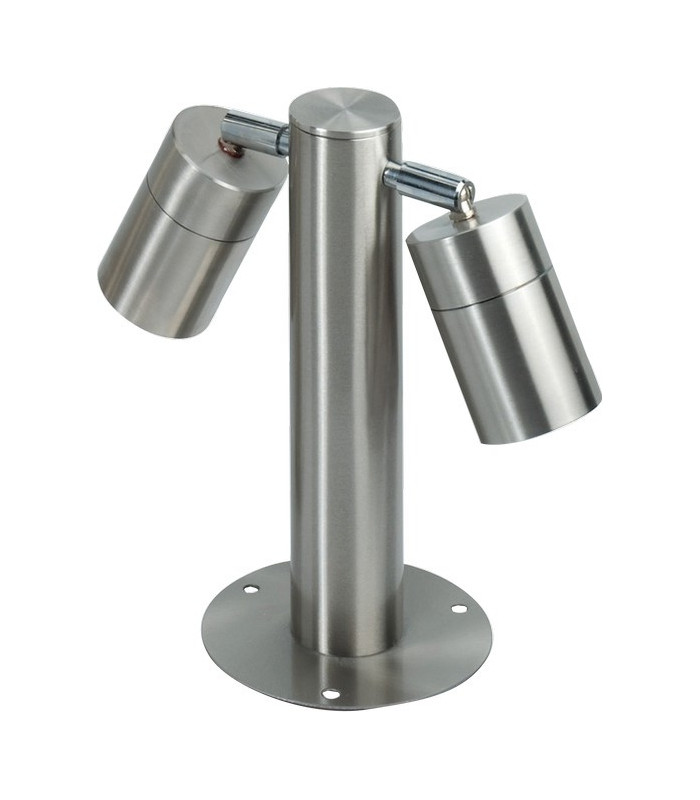 Adjustable Stainless Steel Bollard 260mm, IP65 2 x GU10 35W max.