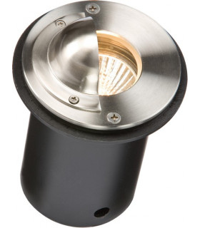 Round Stainless Steel Walkover Ground Light with Half-Lip Cover, IP65 230V