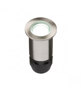24V Small Stainless Steel Ground Fitting 4 x White LED, IP67