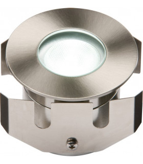 White High Powered LED Stainless Steel Decking Light, IP68 LV 1W