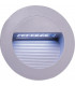 White LED Grey Aluminium Round Recessed Wall Light, IP44
