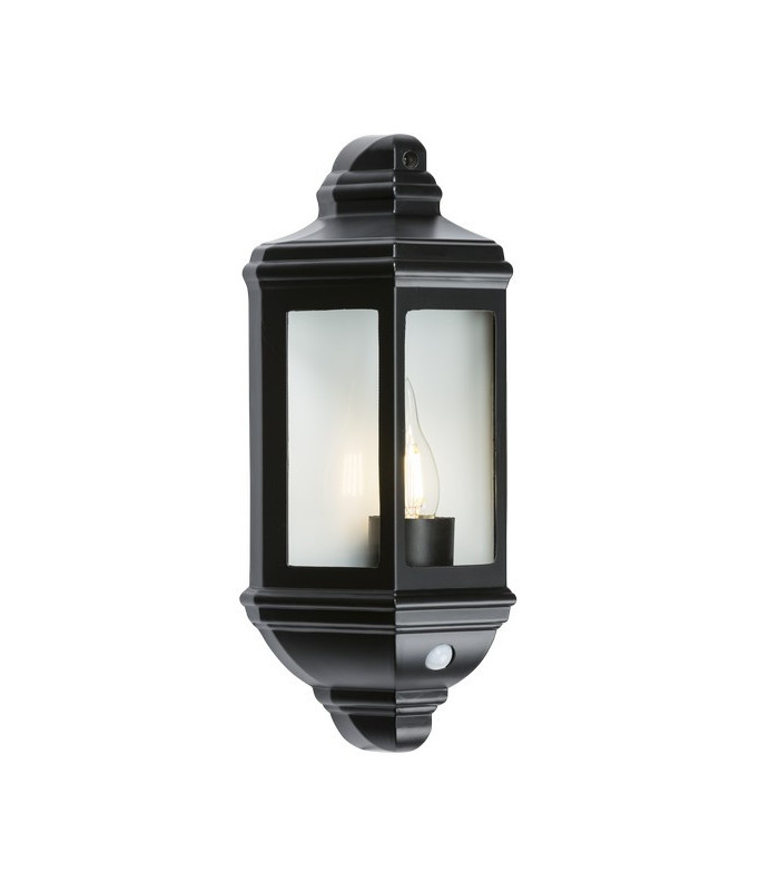 Die-Cast Aluminium Clear Glass Wall lantern with PIR Sensor, IP33 60W