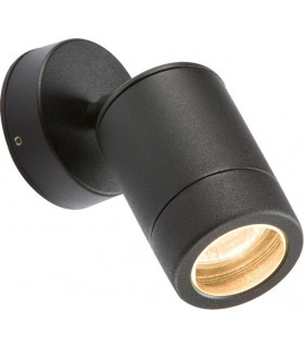 Adjustable Aluminium Powder-Coated Black Wall Light, 230V IP65 GU10 35W