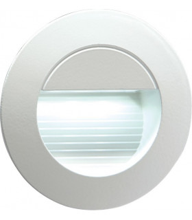 IP54 Recessed Round Indoor/Outdoor LED Guide/Stair/Wall Light White LED, 230V