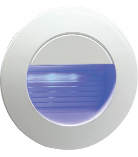 IP54 Recessed Round Indoor/Outdoor LED Guide/Stair/Wall Light Blue LED, 230V