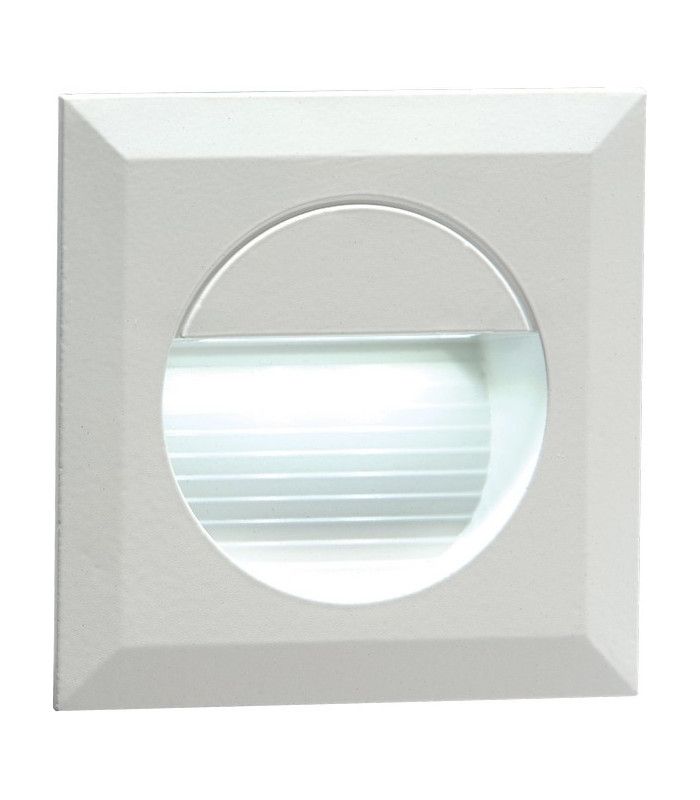 IP54 Recessed Square Indoor/Outdoor LED Guide/Stair/Wall Light White LED, 230V