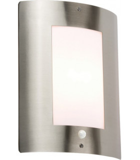 Stainless Steel Outdoor Wall Fixture with PIR, 230V IP44 E27 40W