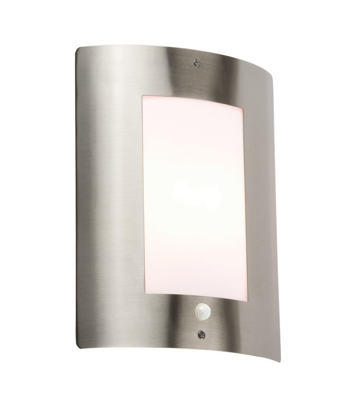 Stainless Steel Outdoor Wall Fixture with PIR, 230V IP44 E27 40W