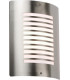 Stainless Steel Outdoor Wall Fixture, 230V IP44 E27 40W