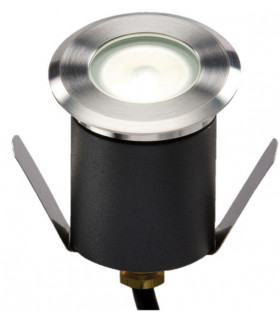4000K High Output LED White Mini Ground Light comes with cable. Non-Dimmable, 230V IP65 1.5W